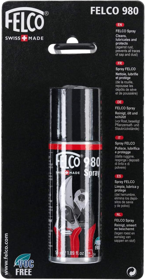 980) Felco Tool Lubricant (F - Biodegradable Synthetic Maintenance Product Spray Grease,Red, Black