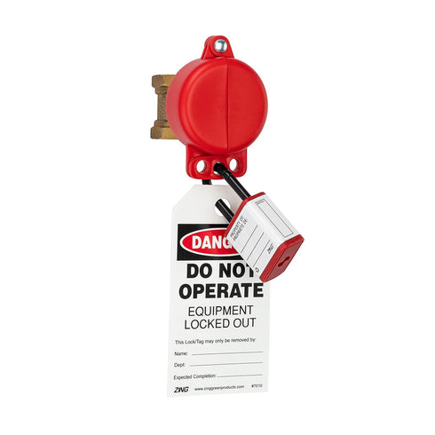 Zing Green Products RecycLockout Gate Valve Lockout, USA Made, Recycled Plastic, 1 to 2.25 Inch