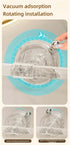 Ceramoon Set of Transparent Suction Cup Washcloth Bar & Suction Cup Hanger Hook Removable Reusable Suction Cup Rack