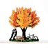 CUTEPOPUP Autumn Pop Up Card with Unique Couple and Maple Tree Design - Perfect Handmade Anniversary Gifts for Lover