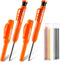 Vanquish 2 Pack Carpenter Pencil Set - Mechanical Pencils with Sharpener and 14 Refills for Heavy Duty Woodworking