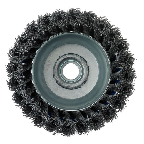 Mercer Industries 189030 - 4" x 5/8"-11 Knot Cup Brush, .020 Carbon Steel Wire for Cleaning