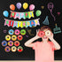 Donut Happy Birthday Bulletin Board Set, Let's Celebrate Happy Birthday Balloon Donut Accents for Classrooms