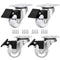 1.5 inch Clear Swivel Caster Wheels, Transparent Polyurethane Rolling Castors for Furniture Cabinet, Ottoman