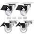 1.5 inch Clear Swivel Caster Wheels, Transparent Polyurethane Rolling Castors for Furniture Cabinet, Ottoman