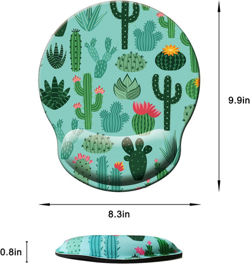 Mouse Pad with Wrist Support, Ergonomic Memory Foam Wrist Rest Cushion, Non-slip Rubber Base Gaming Pad for Home Office