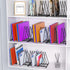 Fun storage 7 Triangle Desk File Organizer, Slots Metal File Sorter Magazine Holder Document Rack,Desktop Bookshelf