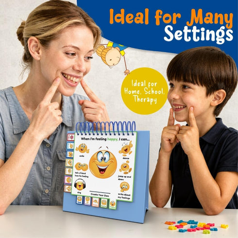 Thought-Spot I Know What to Do Flipbook | Emotions Wheel & Feelings Chart | Emotional Regulation Tool for Home, Class
