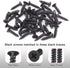 Hilitchi 90 Sets (20mm, 20 Pack) Stainless Steel Black L Bracket Corner Brace Degree Right Angle Brackets with Screws