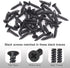 Hilitchi 90 Sets (25mm, 20 Pack) Stainless Steel Black L Bracket Corner Brace Degree Right Angle Brackets with Screws