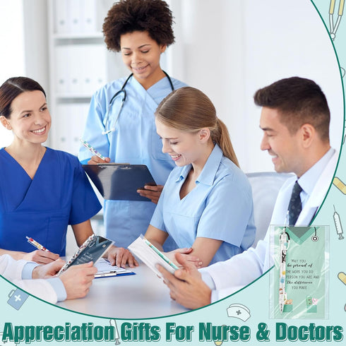 Sayglossy 144 Sets Nurse Week Appreciation Gifts Bulk Inspirational Cute Funny Cartoon Black Ink Retractable Ballpoint