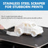 EILKBLA 14Pcs 3D 12 Printer Scraper Tool, Angled Metal Scraper for Stubborn Prints & Plastic Scraper for Scratch Free