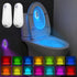 Toilet Night Light Motion Sensor,8 Color Changing USB-C Rechargeable Toilet Bowl Light