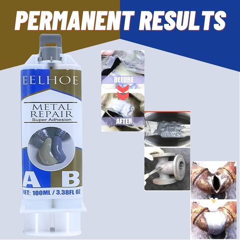 Metal Bonding Repair Paste, Super Glue Gel Paste (A+B), High Heat Resistant Adhesive for Cast Iron, Radiator Cold Weld