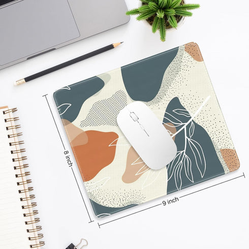 Niniubye 9" 8" 3 mm, Mouse Pad, Minimalism Marble Style Computer Pad, Anti-Slip Rubber Mouse Mat with Stitched Edges