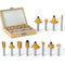 12 Pieces Tungsten Carbide Router Bit Set 1/4 Inch Shank for Beginners