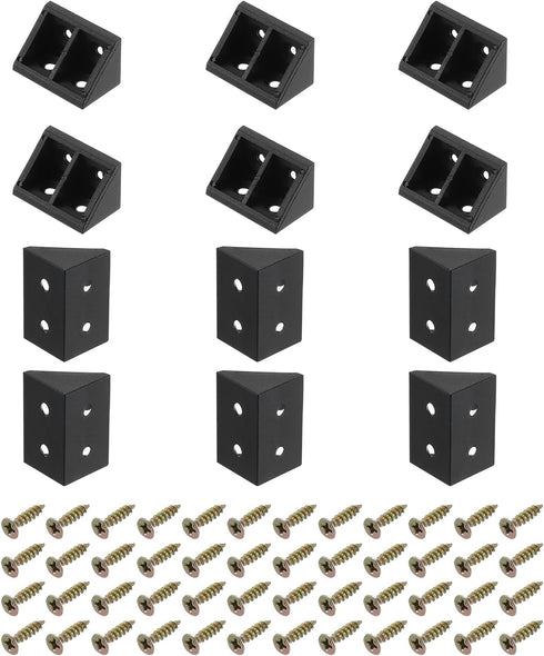 uxcell 12Pcs 90 Degree Plastic Corner Braces, 19x32x19mm Nylon Shelf Right Angle