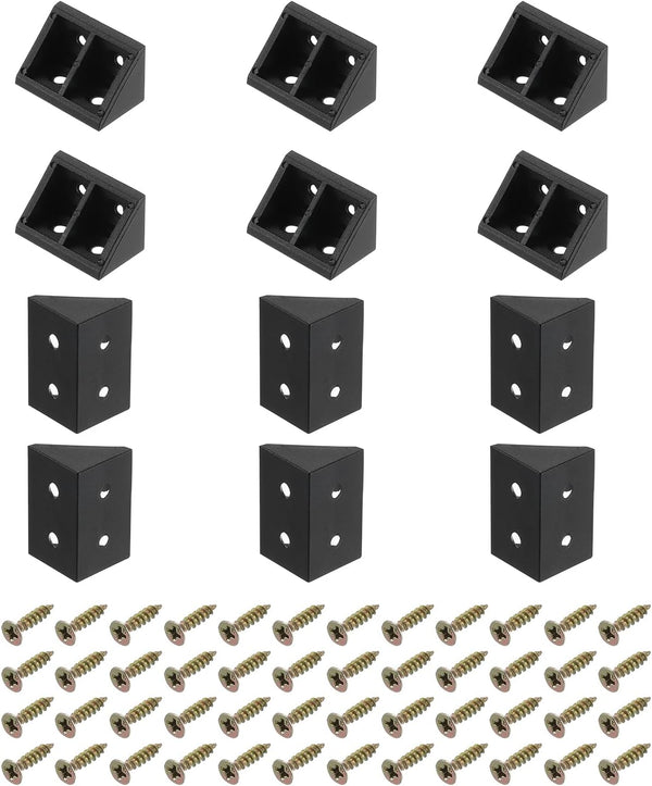 uxcell 12Pcs 90 Degree Plastic Corner Braces, 19x32x19mm Nylon Shelf Right Angle