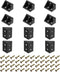 uxcell 12Pcs 90 Degree Plastic Corner Braces, 19x32x19mm Nylon Shelf Right Angle