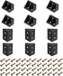 uxcell 12Pcs 90 Degree Plastic Corner Braces, 19x32x19mm Nylon Shelf Right Angle