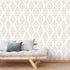 Yun-aeon 17.7" X 120" White and Beige Stripe Peel and Stick Wallpaper for Bedroom Drawers Cabinets Decor
