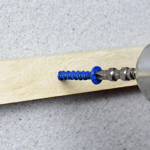 3/16" x 1-3/4" Concrete Screw Anchor, Blue Flat Head Screws for Anchoring to Masonry, Pack of 60