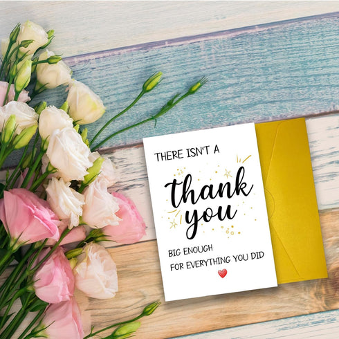 UUEFKTN Funny Thank You Card, Simple Thank You Card Appreciation Card for Coworker Boss Teacher Friend Doctor Nurse