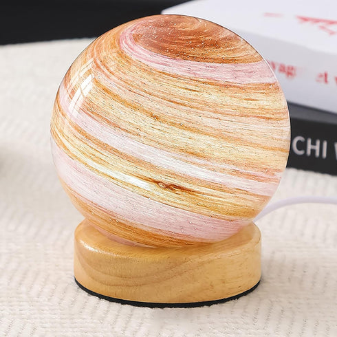 wpdash 3 12cm Aesthetic Glass Planet Night Light Light Modes Starry Sky Effect Neon Lamp USB Powered Thoughtful Gift