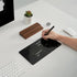 Desktop Black Glass Weekly Planner Dry Erase Whiteboard with Detachable Wood Stand,Small Portable Week Calendar to Do List White Board 12x6" for Office, Home, Schools, Marker&Eraser Included, Yeoux