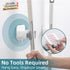 2 6 4 lbs, TAILI Mop and Broom Holder Wall Mount Grippers, Hangers and Adhesive Strips, Damage Free Hanging Wall Mount