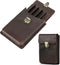 Top Grain Genuine Leather 5 Slot Pen/Pencil Tray Case Organizer, Handmade Vintage Design, Glossy Coffee