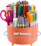 Marbrasse Desk Organizer, 360-Degree Rotating Pen Holder with 5 Compartments for Office, Home Art Supply Storage