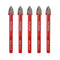 FOCSTOL 5pcs Masonry Concrete Drill Bit Set, 8mm Carbide Bits with Triangle Shank for Wood, Plastic, Foam