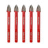FOCSTOL 5pcs Masonry Concrete Drill Bit Set, 8mm Carbide Bits with Triangle Shank for Wood, Plastic, Foam