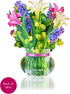 6 Inch 3D Freshcut Paper Pop Up Cards, Mini Lilies & Lupines, Mini Sized Forever Flower Bouquet Popup Greeting Cards