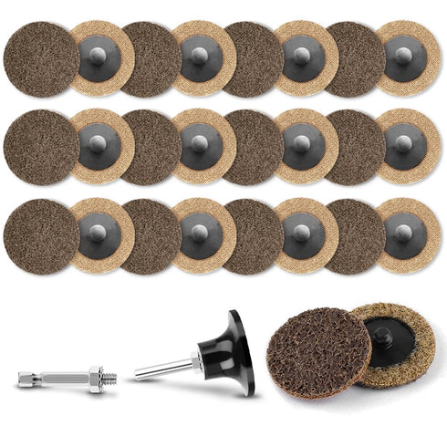 Linkiblock 25Pcs 2 inch Coarse Abrasive Nylon Surface Conditioning Quick Change Sanding Discs