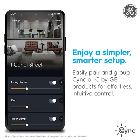 Cync Dimmer Bulbs GE Bluetooth Enabled, Battery Powered Remote for Smart Plug, Smart Light and Switch, Single-Touch