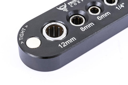 1/4", 1/2", 6mm, 8mm, 10mm, 12mm PEC Tools Magnetic Router Bit Vise Heavy Duty Carbon Steel Holding Tool for Safe