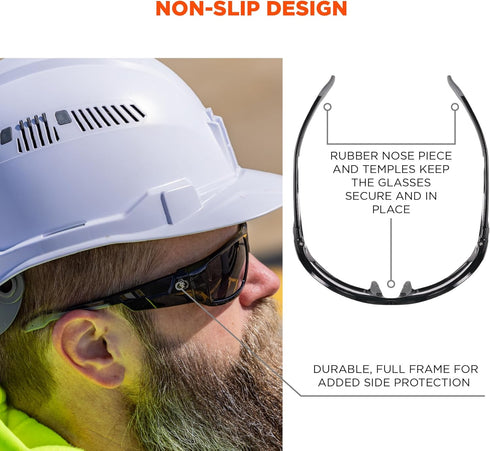 Skullerz Odin Safety Sunglasses - Black Frame, Copper Lens
