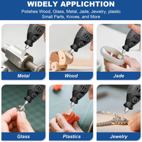 Zquljeton 115PCS 1/8" Polishing Buffing Wheels for Dremel Tool Accessories, Shank Polishing Wheels for Dremel Polishing