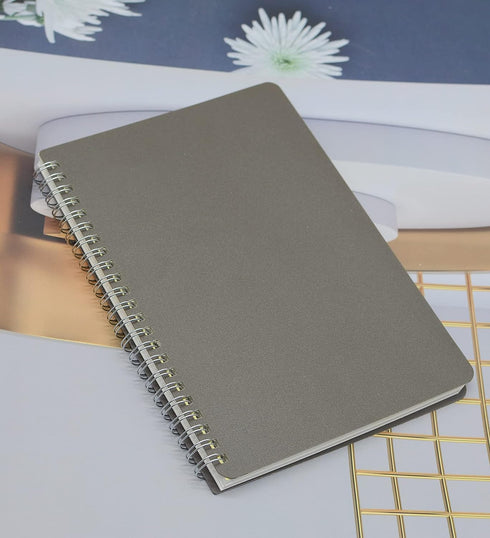 Yansanido Spiral Notebook, 4 Pcs A5 Size Thick Plastic Hardcover, 80 Sheets (160 Pages) Journal for School and Office