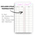 Generic (3) Steakhouse Guest Check Server Note Pads, Waitress Server Pad with Steak Temperatures, Premium Server Book