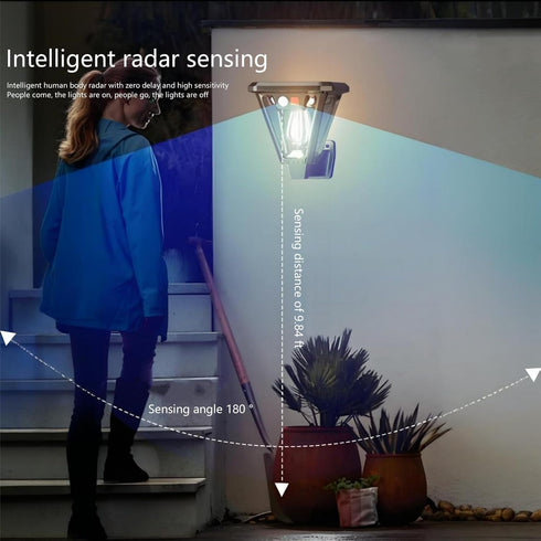 Outdoor,3 3 Shed2 Pack Solar Wall Lights Modes Dusk to Dawn Motion Sensor Lights Waterproof, Motion Sensor Solar Porch