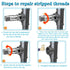 YUENTOEN 5 Piece NPT Pipe Tap Set, NPT Thread Forming Taps, GCR15 Drill Bits for Cleaning, Sizes 3/4", 1/2", 3/8",