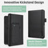 6 5.12" 7.91", RSAquar Premium Server Book with Kickstand & Hand Strap Waiter Book Organizer with Pockets, Pen Holder