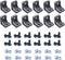 12Sets 1010 Series Extruded Aluminum Corner Bracket - 24pcs Black Corner Brackets with T Nuts and Screws