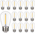 Shatterproof & Waterproof S14 LED Bulbs, Warm White 2200K, 70LM, E26 Base, 120V, 15 Pack Replacement Patio Lights