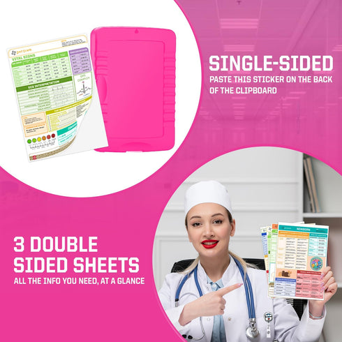 Nursing Kit Nurse Accessories for Work | Trauma Shears, Clipboard with Storage, Badge Reel, Pen Light, Sticky Notes