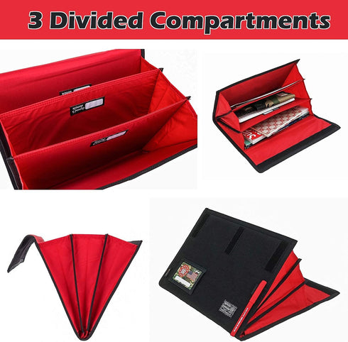 Rough Enough Expanding File Folder, Portable Document Bag Organizer for Office Travel in Black Cordura
