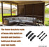 Explranltec 11 (48'') Deck Sunblind System Brackets, Louver Hardware System for Blinds and shutters, Heavy-Duty Steel